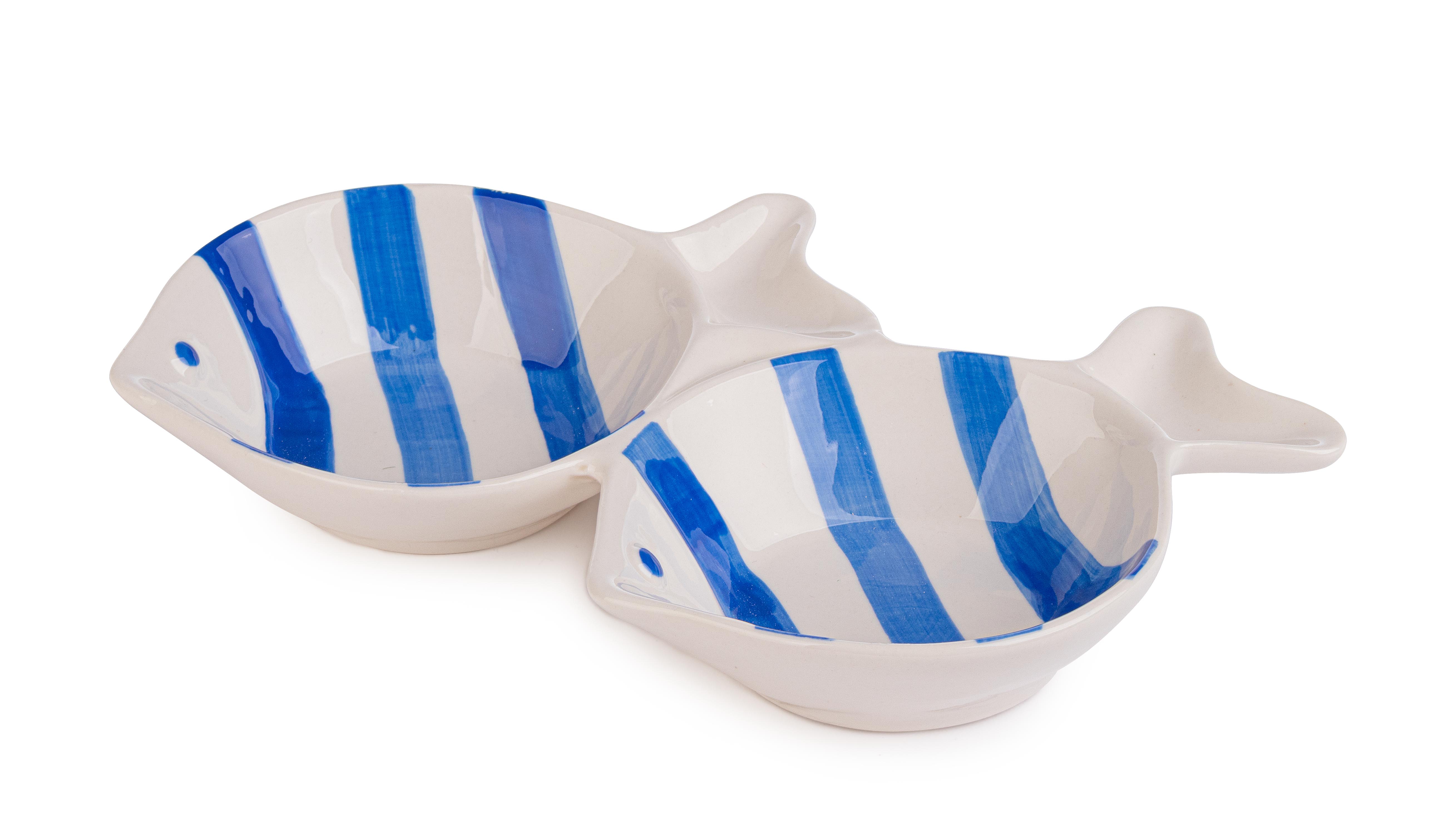 PESCE DECORATIVO 2P JOLY BIANCO-BLU