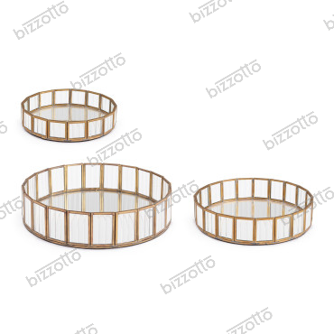 SET3 VASSOIO DECORATIVO CARRAN TO ORO
