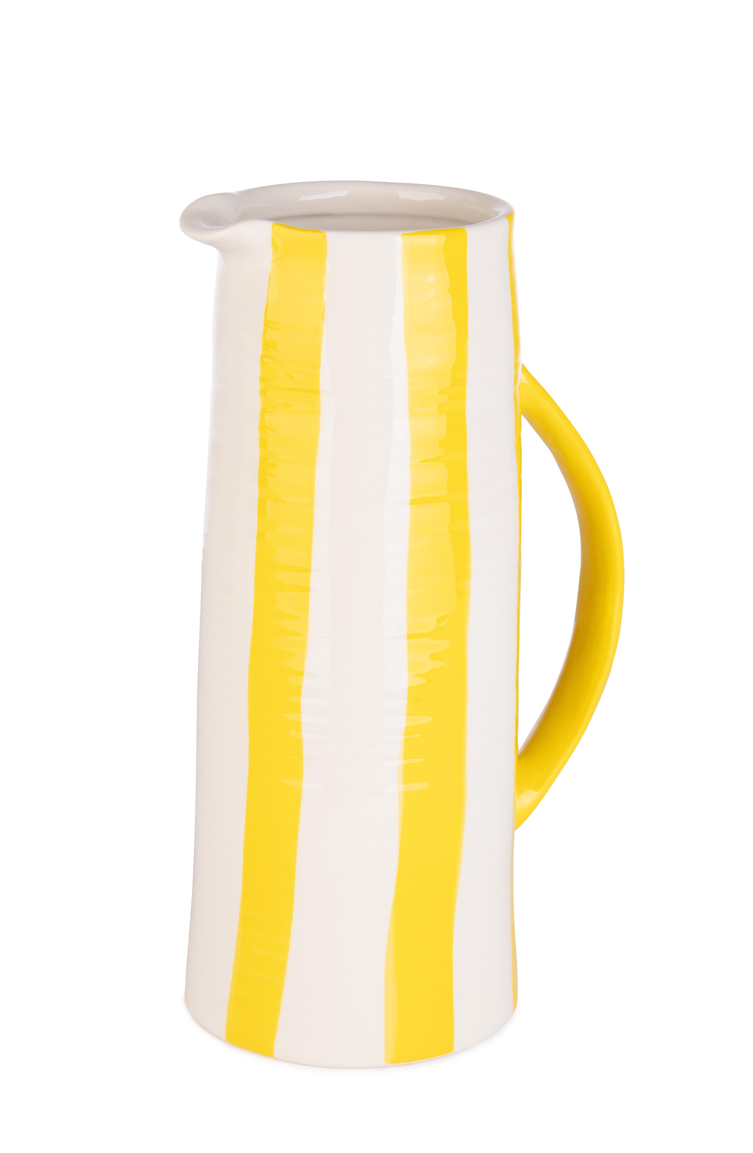 VASO JOLY CARAFFA BIANCO-GIALLO H27,5