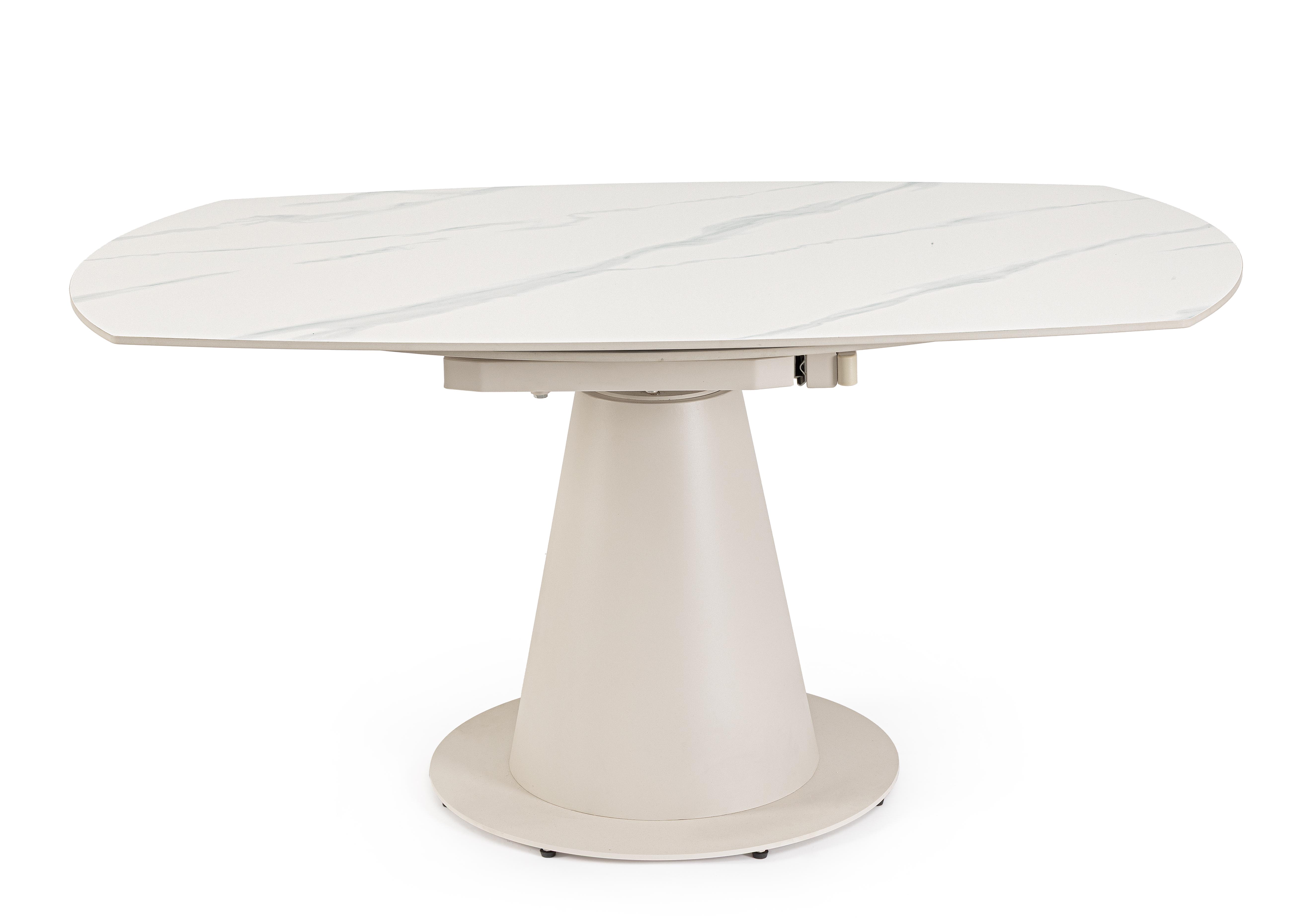 Tavolo Allungabile Jami 160×102/160 Crema/Statuario