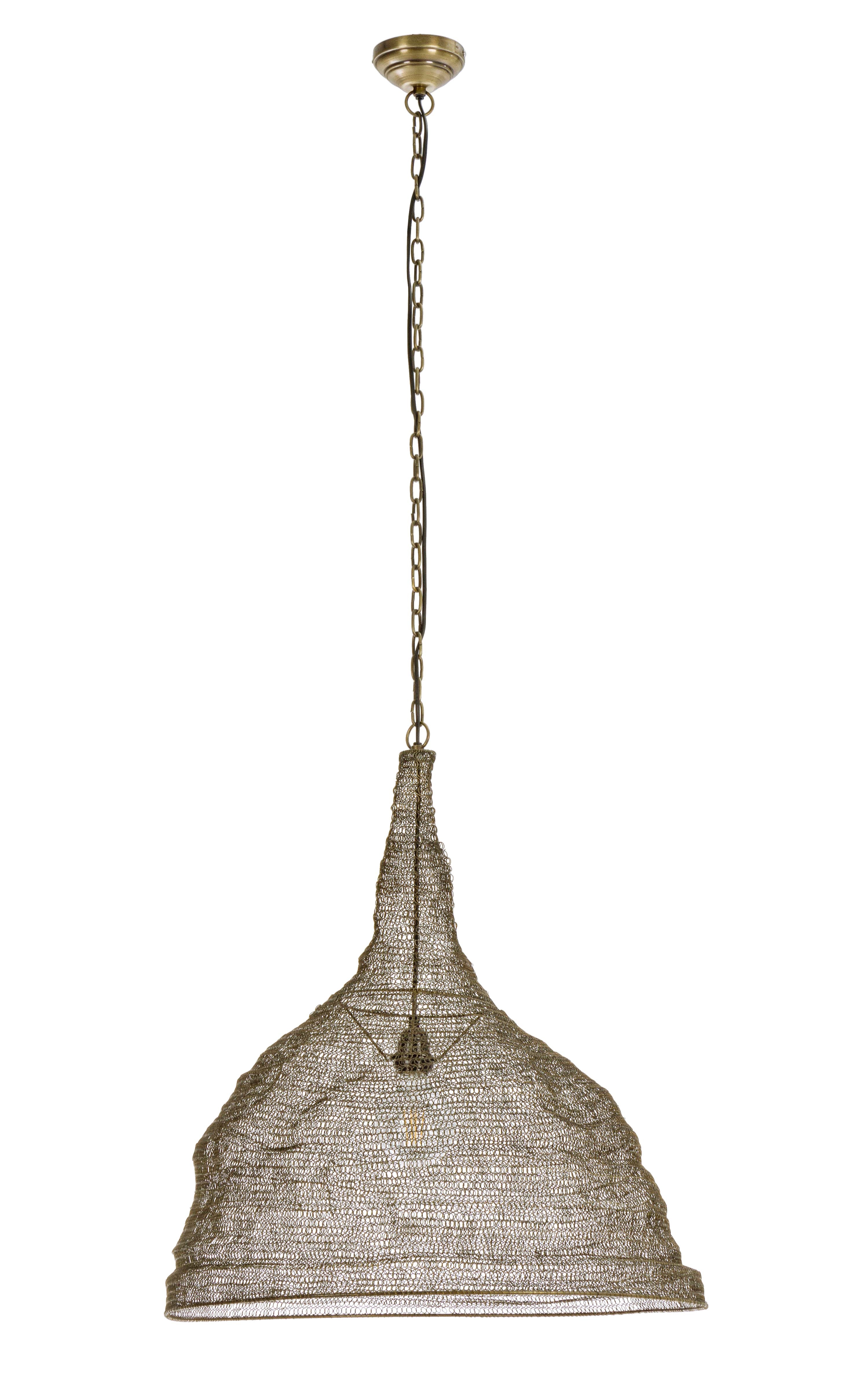 Lampadario "Amish Circle Brass" in acciaio