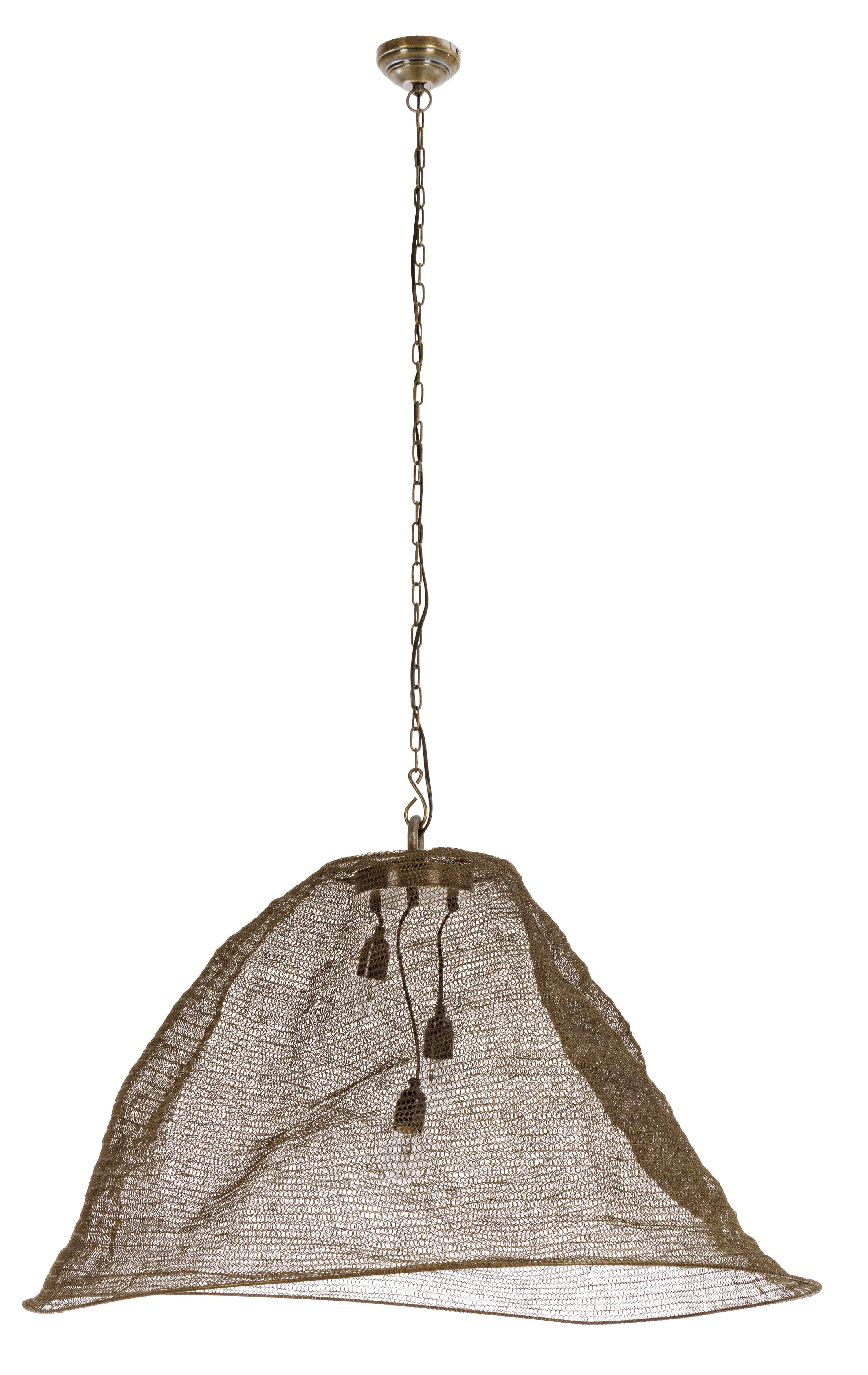 Lampadario "Amish Lop Brass" in acciaio