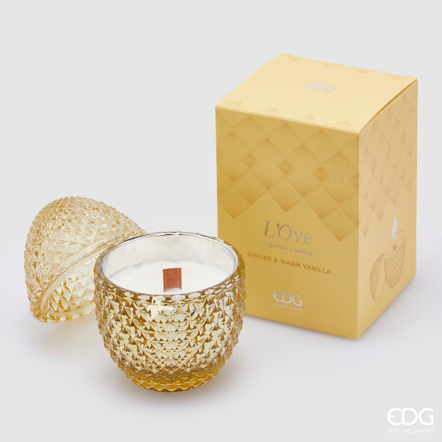 Candela uovo con profumo ZENZERO & VANIGLIA H 12