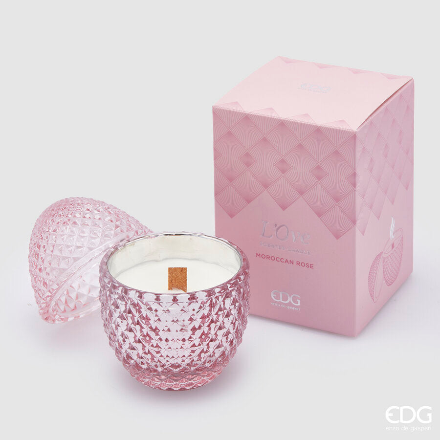 Candela uovo con profumo MAROCCAN ROSE H 12