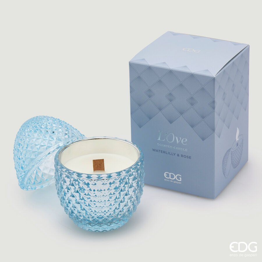 Candela uovo con profumo WATERLILY & MOSS H 12