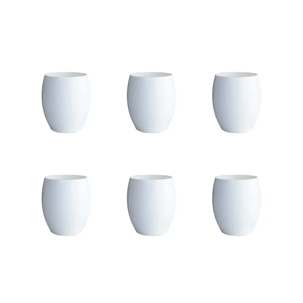Set di 6 bicchieri in acrilico bianco