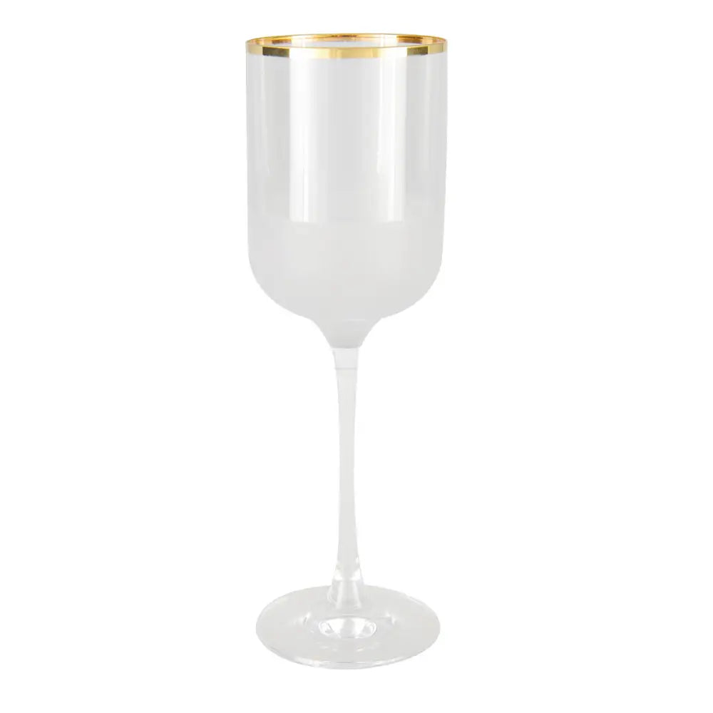 Set di 6 bicchieri da vino Nish con bordo dorato